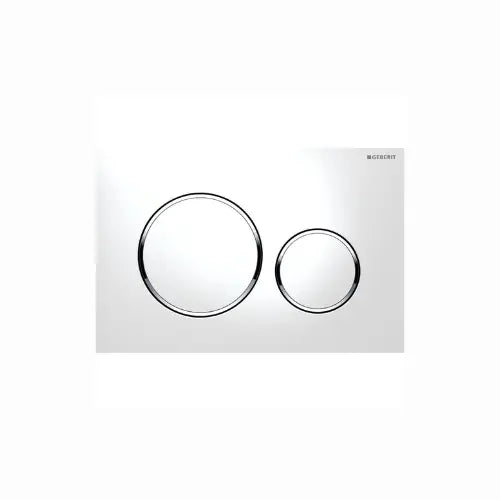 Plaque de déclenchement Sigma 20 round, Blanc chromé brillant - DUOFIX SIGMA (GEBERIT)