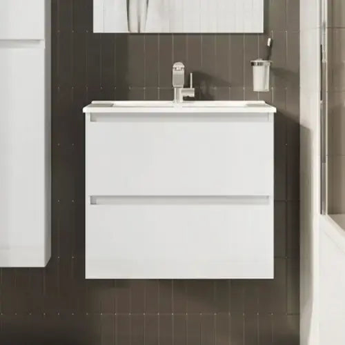 Meuble de salle de bain, 2 tiroirs, blanc, 60cm - HARMONY (RANDALPRO)