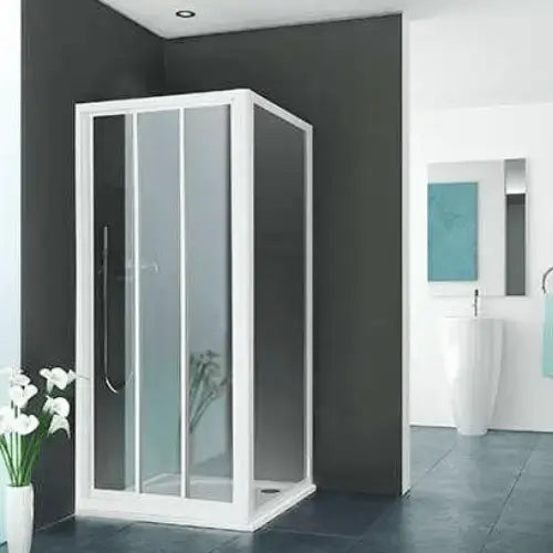 Paroi fixe partiellement cadrée pour montage en angle, blanc verre clair clean 1200X1900 – EQUI (Roth)