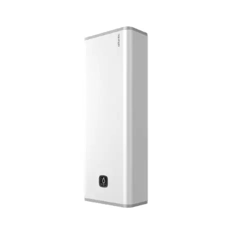 Chauffe-eau électrique, multiposition, blanc, 100L, monophasé, installation verticale ou horizontale côté gauche, + 2 raccords diélectriques 1/2 vers 3/4 - LINEO (Atlantic)
