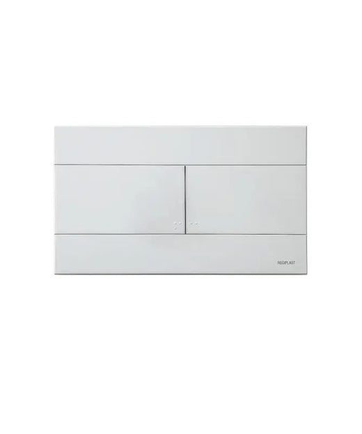 Plaque de commande en abs double-débit 3-6L extra plate, 150 x 255mm, blanche - Casino Baccara (REGIPLAST)