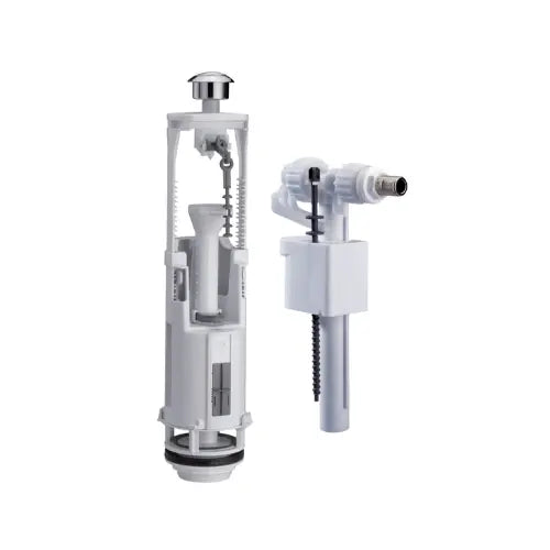 Mécanisme WC, double touche 3/6 L, réglable en hauteur AVEC robinet flotteur– OPTIMA S (Siamp)