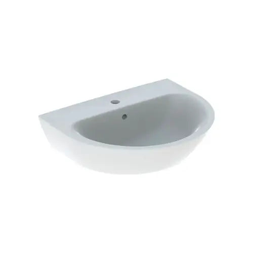 Lavabo céramique blanc, 55x45cm, trou de robinetterie au centre - RENOVA (Geberit)