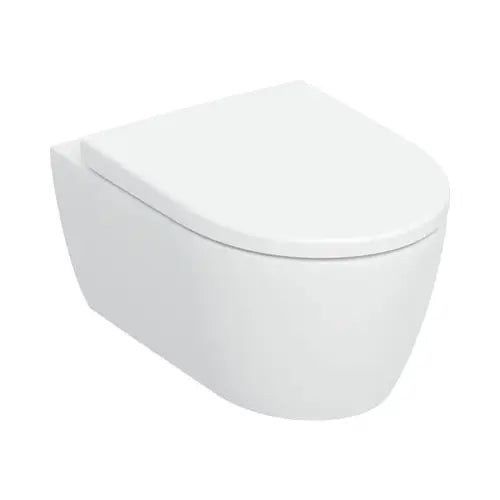 Pack WC suspendu, fond creux, caréné, Turboflush avec abattant WC frein de chute, sans bride - iCon (GEBERIT)