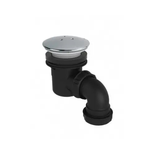Bonde pour receveur de douche D. 60 mm, capot chromé, sortie multi-directionnelle à visser ou coller, NF, chromé - (Valentin)