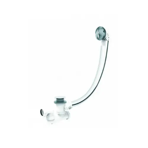 Vidage automatique baignoire, câble 650 mm, siphon orientable à 360°, NF, finition chromée - (Valentin)