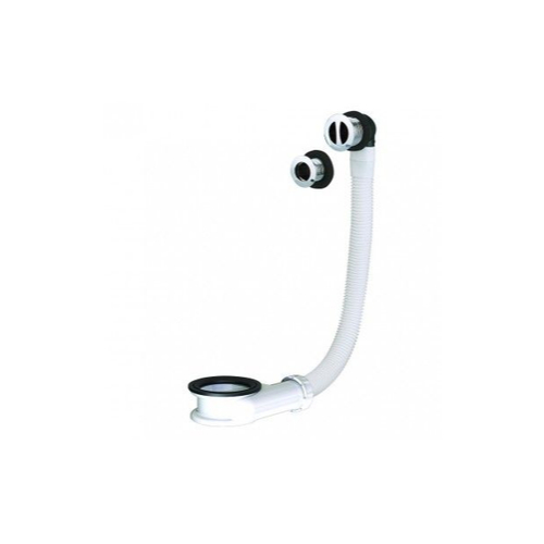 Trop plein universel pour vasque, enjoliveur D. 24 mm et 30 mm inclus, longueur sécable, finition chromée - (VALENTIN)