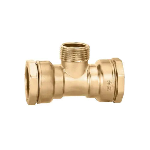 Raccord en T réduit, laiton, mâle-femelle, D25 - DECA (CALEFFI)