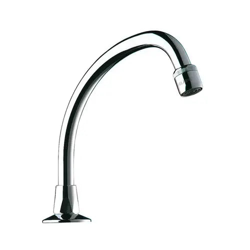 Bec col de cygne, chromé, orientable, brise-jet réglable, M1/2, L150 H120, joint économiseur eau 6L / Min - (DELABIE)