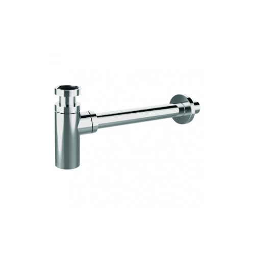 Siphon design Cylindrix réglable pour lavabo, sortie murale 300 mm, D. 32 mm, laiton chromé - CYLINDRIX (VALENTIN)