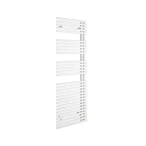 Sèche-serviette, Asymétrique Eau Chaude à droite, 572W, H1441 mm, l 396 mm, raccordement par le bas, entraxe 50 mm, Aller à gauche, Blanc RAL 9016 – CALA (Acova)