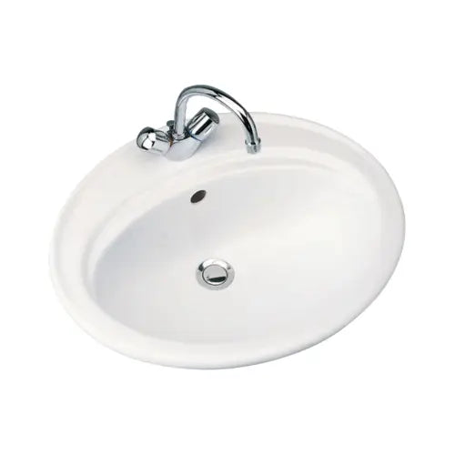 Vasque à encastrer, 55 cm, Céramique blanc - ULYSSE (Porcher)