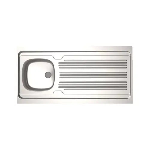 Evier à poser, 1 cuve 1200 inox 18/10 PÉTALLE nu, Lisse - LAVELLI (Moderna)