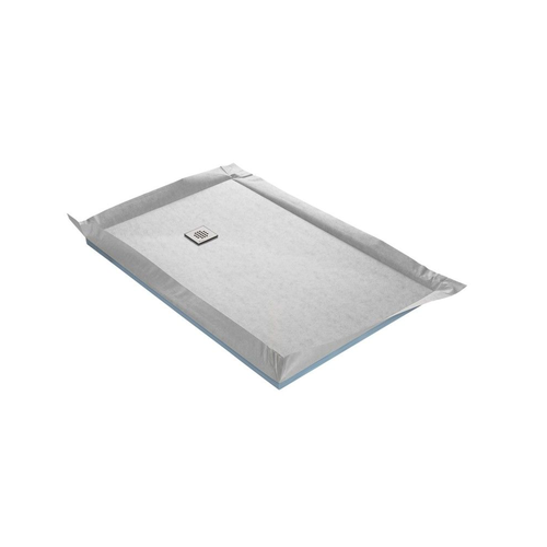 Receveur de douche a carreler, 120x90, grille carrée excentrée - FlatBoard (MARMOX)