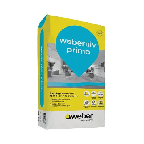 Ragréage autolissant, sol intérieur 25KG - weberniv primo (WEBER)