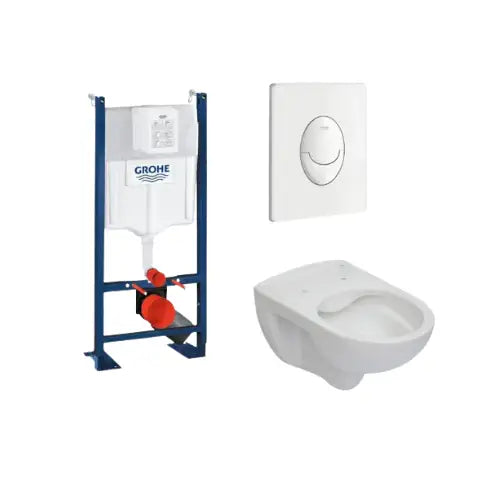 PACK MPSB - Bati support GROHE RAPID SL + Plaque de déclenchement SKATE AIR + Pack WC cuvette ROCA VICTORIA