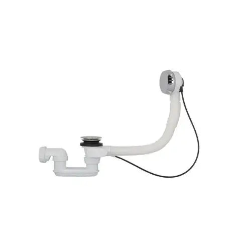 Vidage de baignoire à câble, clapet inox recouvrant Ø 70, volant ABS chromé - (Nicoll)