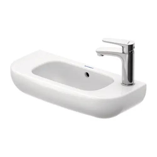 Lave-mains, trou de robinetterie a droite, 50x22, blanc - D-CODE (DURAVIT)