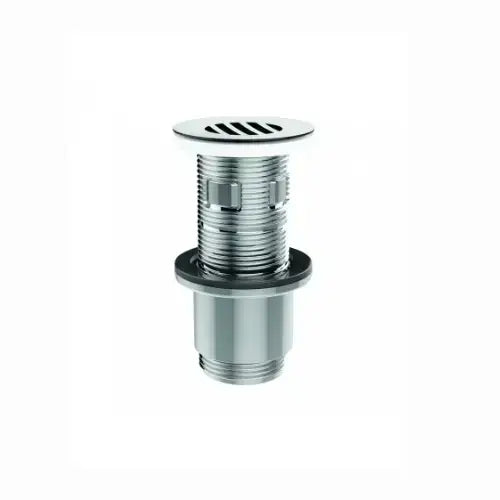 Bonde lavabo universelle à grille, avec ou sans trop plein, h. 100 mm recoupable, chromé - (VALENTIN)