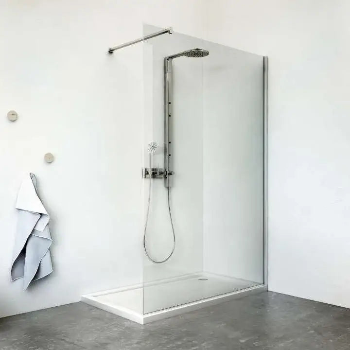 Paroi de douche, EI TWF 12020 VPE, argent poli, verre clair clean - EQUI (ROTH)