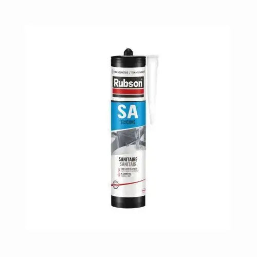 Mastic silicone pour joint sanitaire, Cartouche 310 ml Tranclucide – (Rubson)