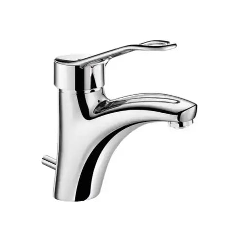 Mitigeur lavabo à bec fixe H85, commande manette ajourée, avec vidage laiton, 33 x 42, tirette et cartouche standard -  (DELABIE)
