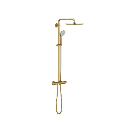 Colonne de douche avec mitigeur thermostatique, Cool Sunrise brossé, Dorée - EUPHORIA SYSTEM 310 (Grohe)