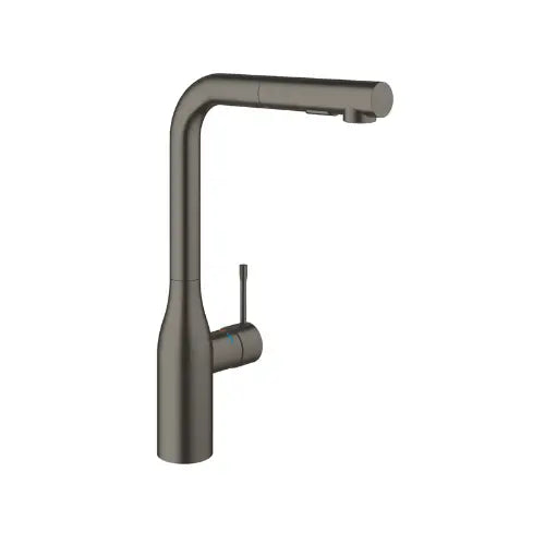 Mitigeur monocommande évier, douchette extractible, bec L, finition hard graphite brossé – ESSENCE (Grohe)