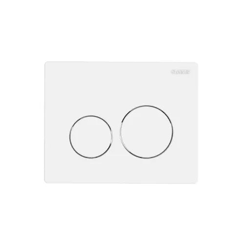 Plaque de commande, sphère double, ABS, finition blanche - INGENIO (Siamp)