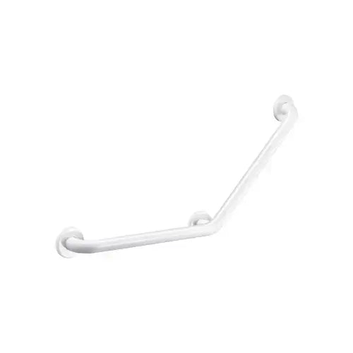 Barre de maintien à 135° Basic Ø32 400x400, 3 points fix, Époxy blanc – (Delabie)