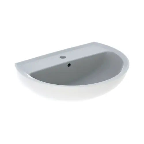 Lavabo céramique, équerres de 60cm, prof 45,5cm, blanc - BASTIA (Geberit)