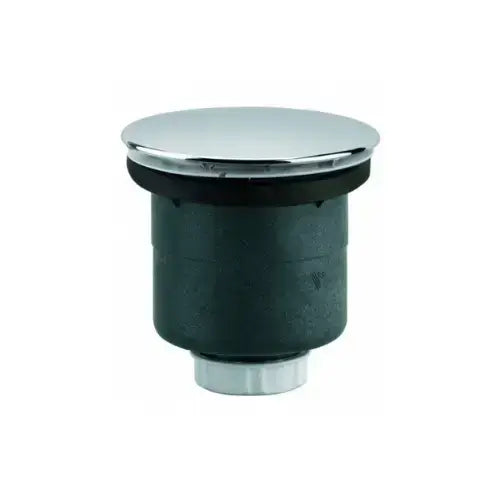 Bonde de douche D. 90 mm, capot rond D. 117 mm, joint autofix, sortie verticale à visser ou coller, NF, inox - (Valentin)