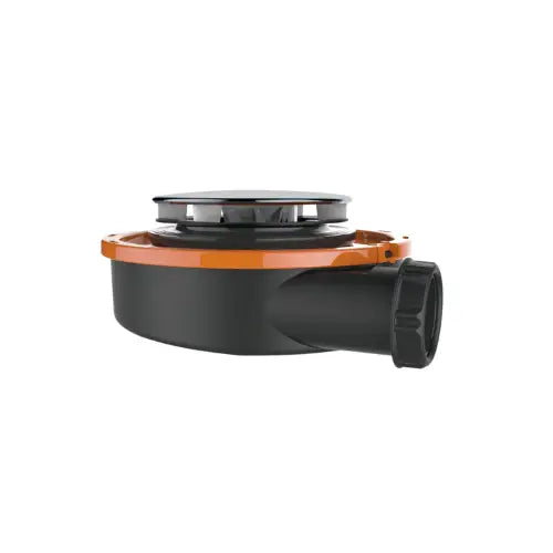 Bonde de douche extra plate, receveur D90, sortie horiz D40 mm, capot inox D115 H 60 - FLUSH 44 (Valentin)