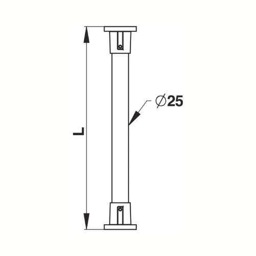 Tringle droite pour rideau de douche, extensible de 120 à 220 cm, inox - - (PRESTO)