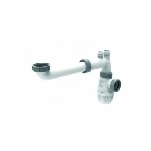 Tubulure de racordement Connectic gain de place pour lavabo, réglable, NF, D. 32 mm, bi-matière - (VALENTIN)