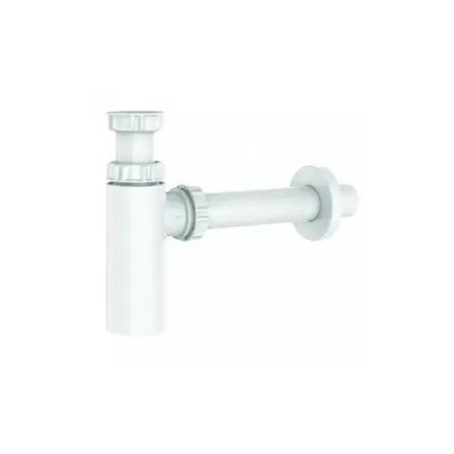 Siphon de lavabo, D32, blanc, design, NF, plastique recyclé, sortie murale - EPURE (VALENTIN)