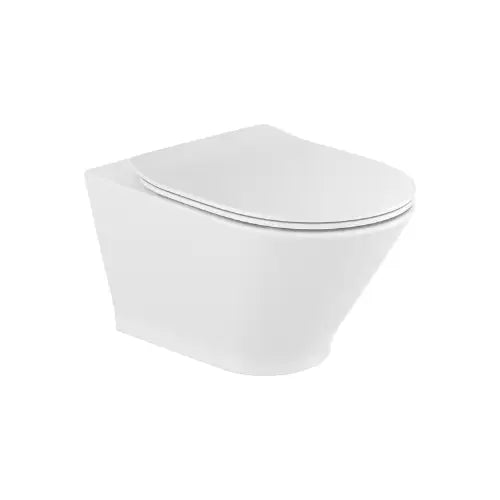 Cuvette suspendue Rimless + fixations, abattant double slim frein de chute déclipsable - THE GAP (Roca)