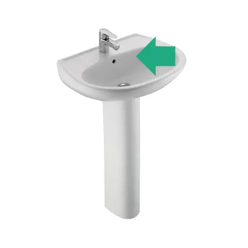 Lavabo suspendu, Longueur 60x48, Porcelaine Blanc, sans colonne – BRIVE 2 (Jacob Delafon)
