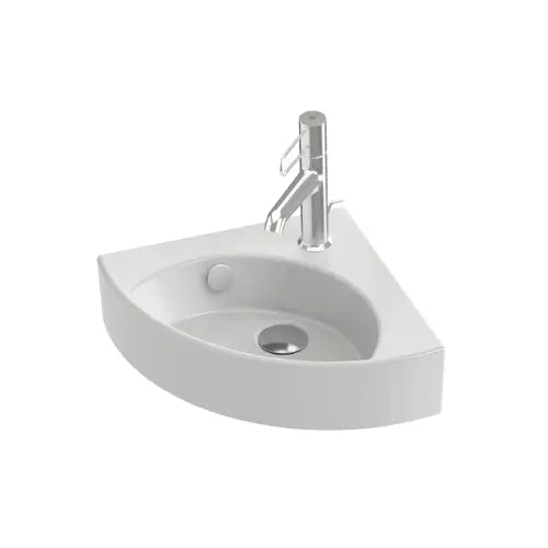 Lave-mains d'angle, L34 x P 34 cm, percé 1 trou, livré sans bonde - ODEON RIVE GAUCHE (Jacob Delafon)