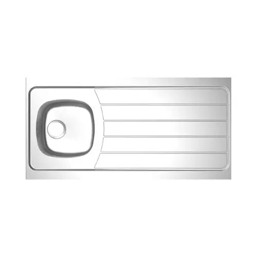 Évier à poser 1200, 1 cuve INOX 18/10 nu, Lisse - ISEO (Moderna)