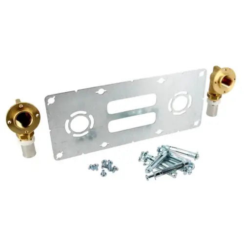 Coude multicouche, applique à sertir avec plaque de douche pour cloison en plaque de plâtre - FLUXO (NICOLL)