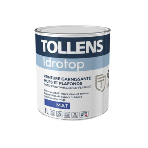 2 en 1 : Impression et finition murs et plafonds teintable MAT 15L - IDROTOP (TOLLENS)