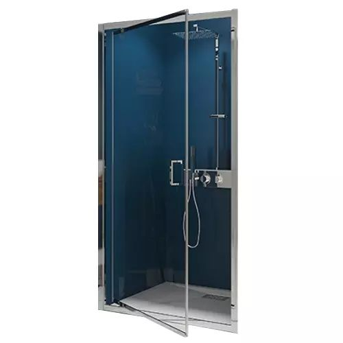 Porte pivotante, 90cm, chromé, 6mm - Smart Express (KINEDO)
