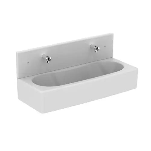 Lavabo, blanc, 100x39 cm, sans trop plein - Contour (PORCHER)
