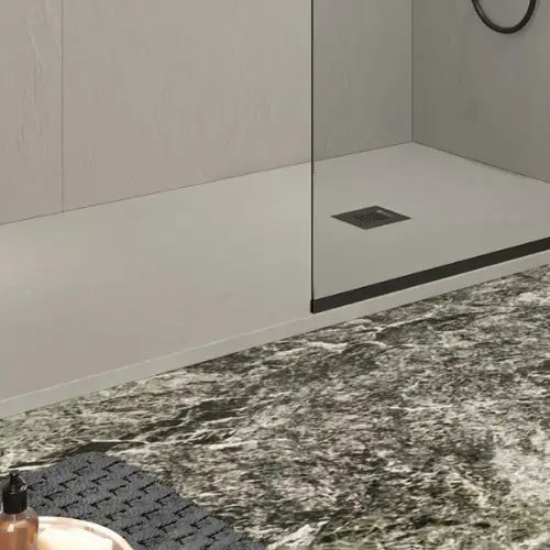 Receveur de douche, Extra plat, 100x80, Antidérapant, Ardoise PIZARRA blanc - CLASIC (Hidronatur)