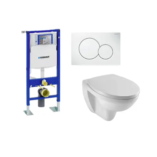 PACK MPSB - Bati support GEBERIT UP320 + Plaque de déclenchement SIGMA + Cuvette Jacob Delafon PATIO